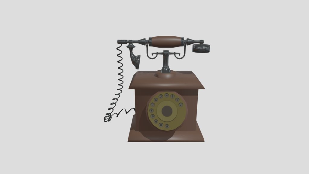 Old Telephone Lowpoly