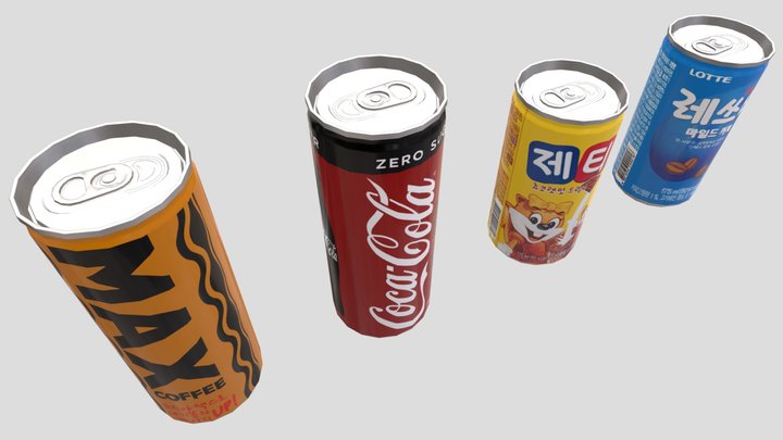 Cans Korean 3D Model