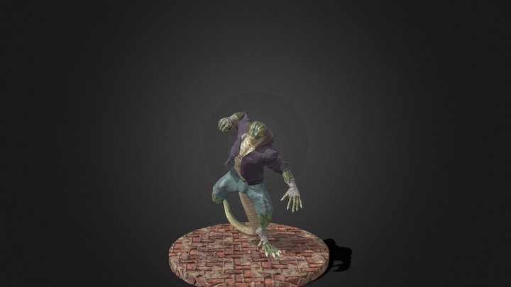 Reptileman (subdivided) 3D Model