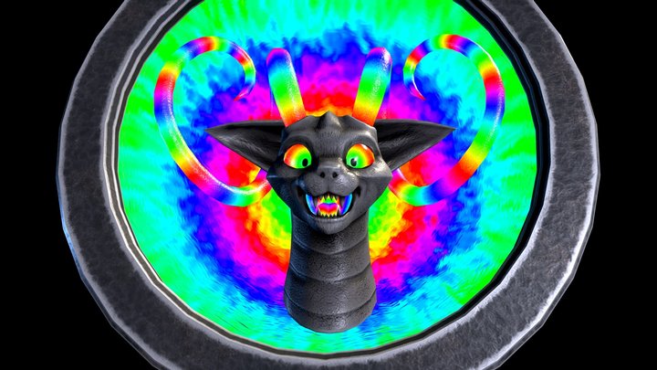 Demonic Rainbow Cat 3D Model