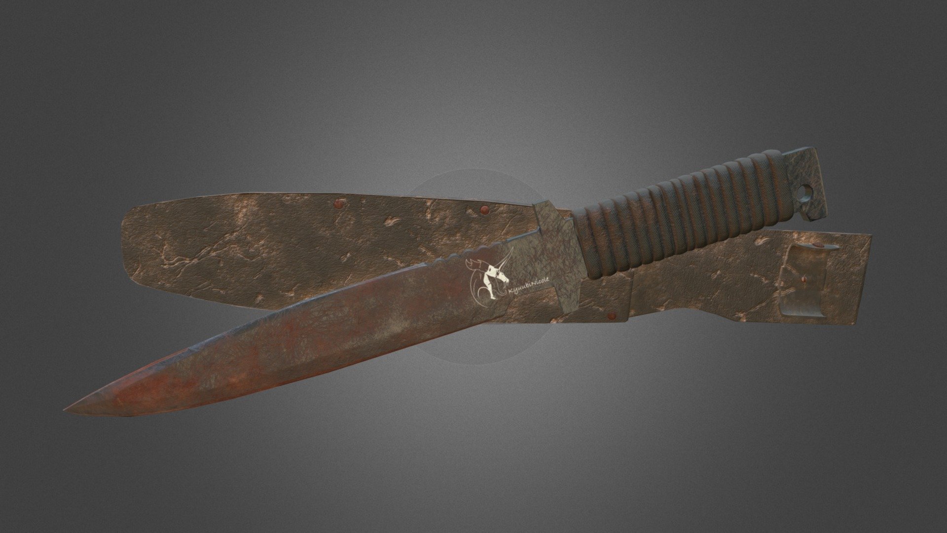 Project and Portfolio 4: Knife Prop - 3D model by Nicole Grant ...