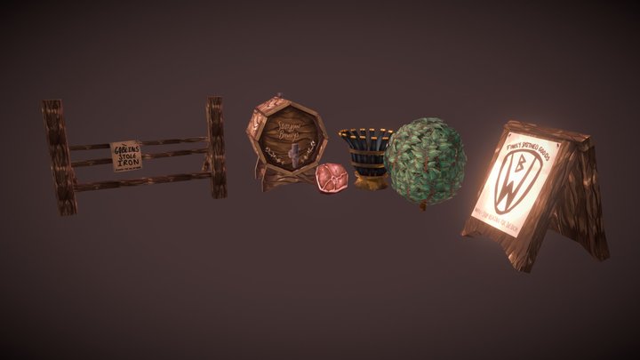 Village Props 3D Model