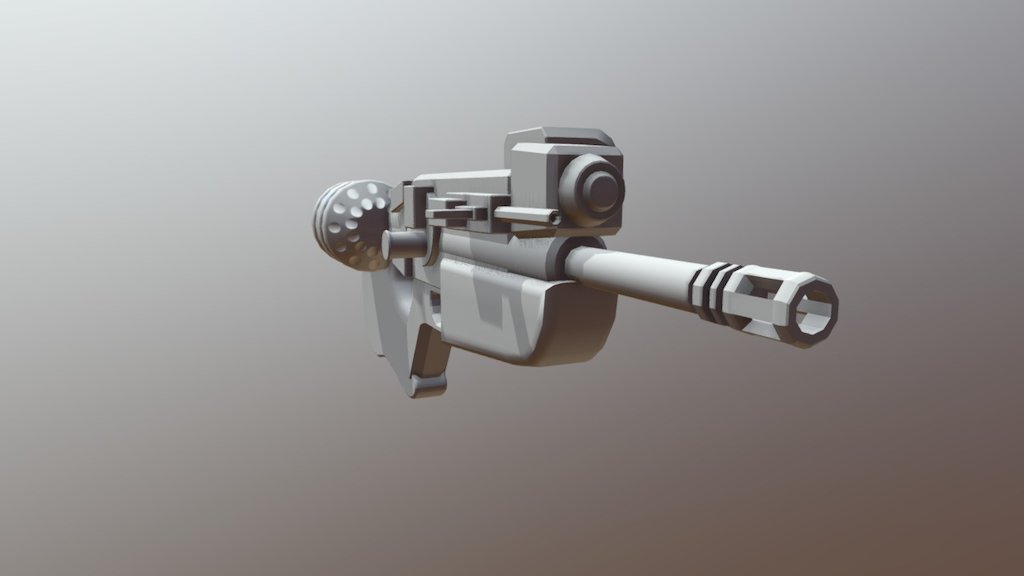 Gun model lowpoly Finished