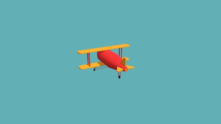 Lopoly airplane 3D Model