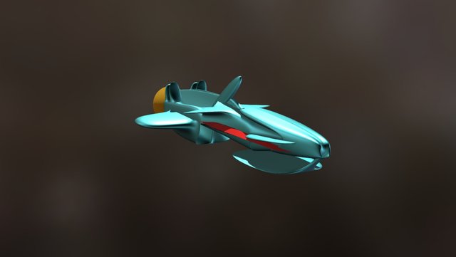 Galactic Spaceship 3D Model
