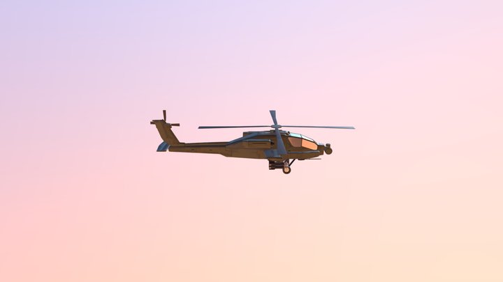 Apache Helicopter 3D Model