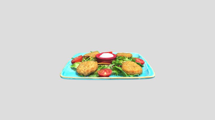Falafel Food Dish 3D Model