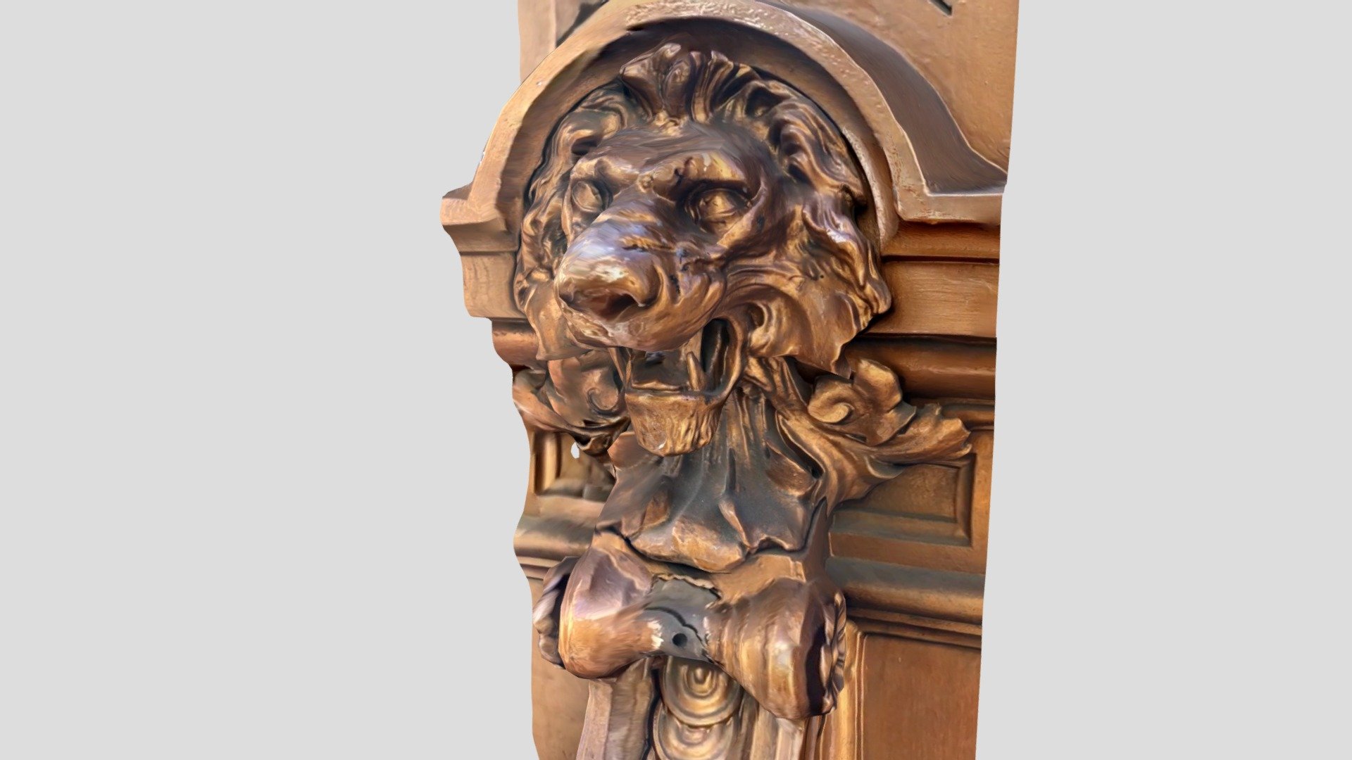 Gold Lion Statue (HP Scan)