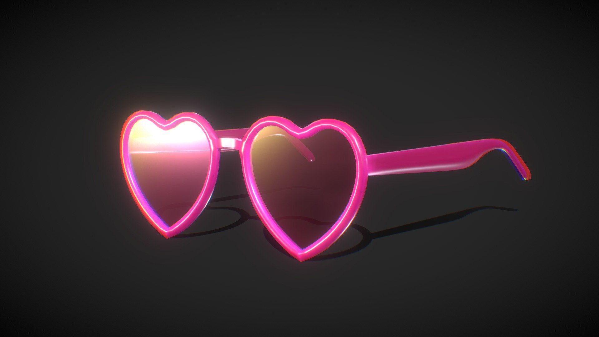 Heart Sunglasses Buy Royalty Free 3d Model By Karolina Renkiewicz