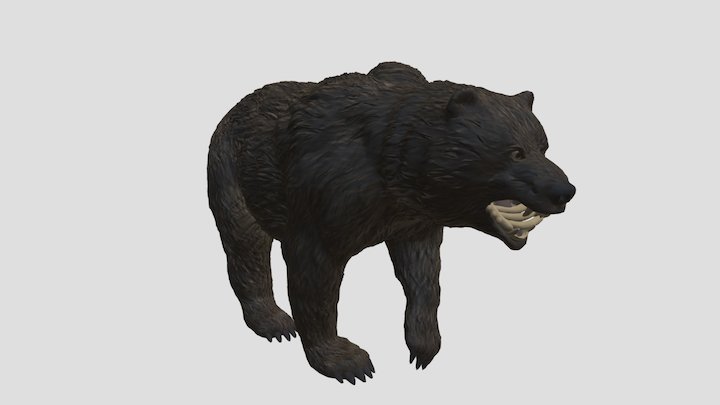 Daniel 7 Bear with Ribs in its Mouth 3D Model