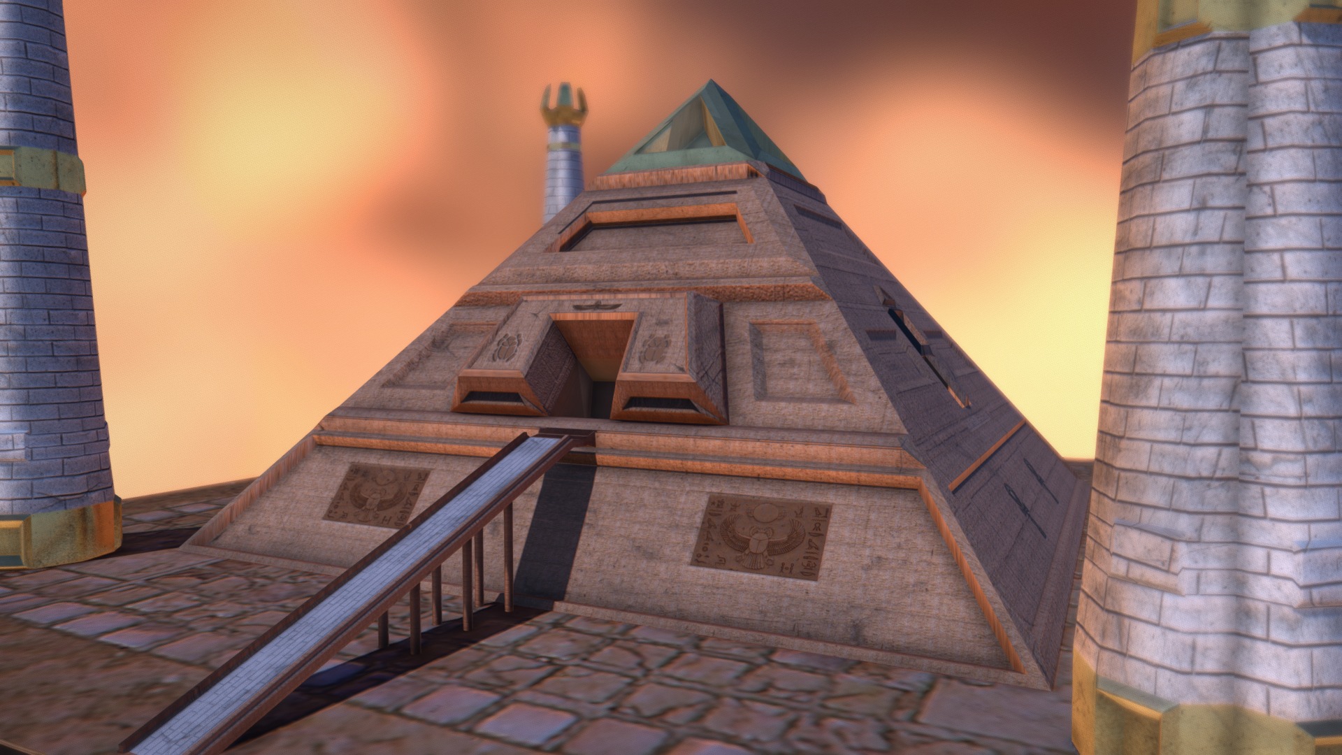 3D model Pyramid - This is a 3D model of the Pyramid. The 3D model is about a model of a building.