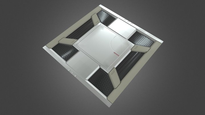 Modular Sci-Fi Floor Piece 3D Model