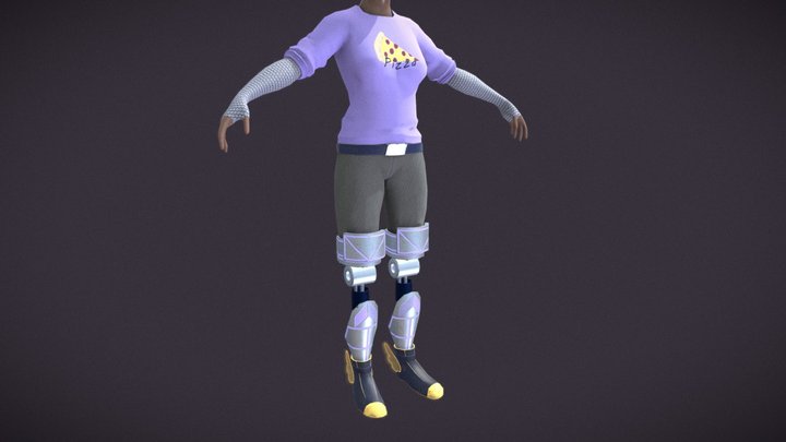 First Person Pizza Delivery Girl 3D Model