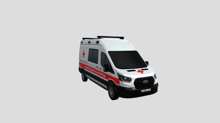 Ford Transit - RUS Ambulance 3D Model