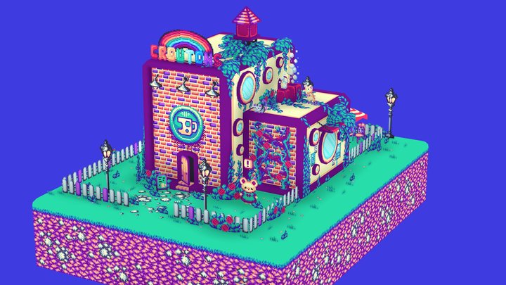 Croutons Café 3D Model