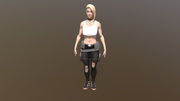 Wyatt Stanley Female Character 3D Model