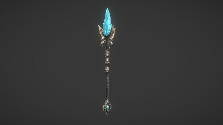 Crystal Wand 3D Model