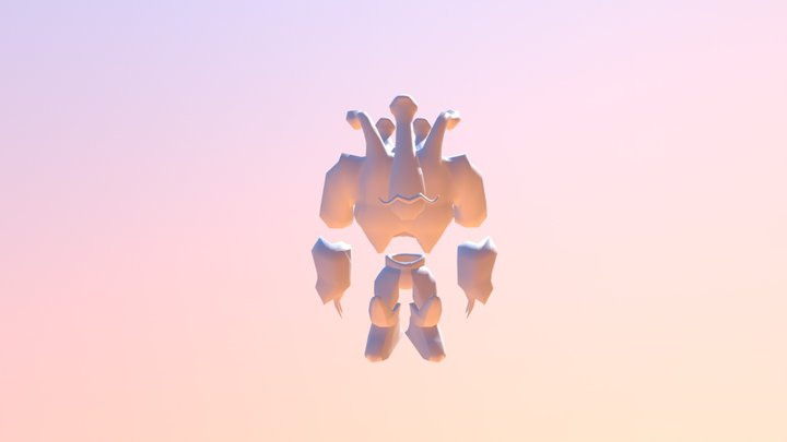 Dying Golem / Golem Muriendo 3D Model