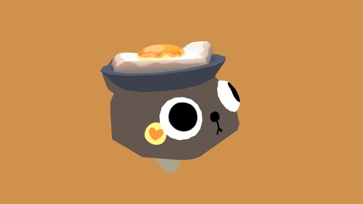 Served Eggy Pebble // Dandy's World Rig 3D Model