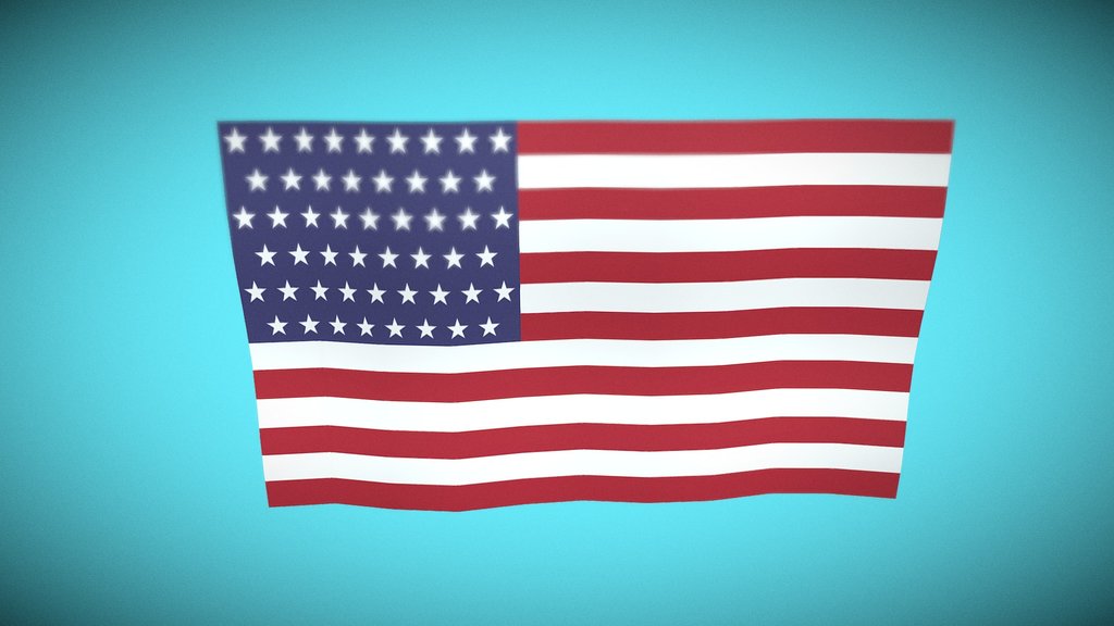 Moving American Flag