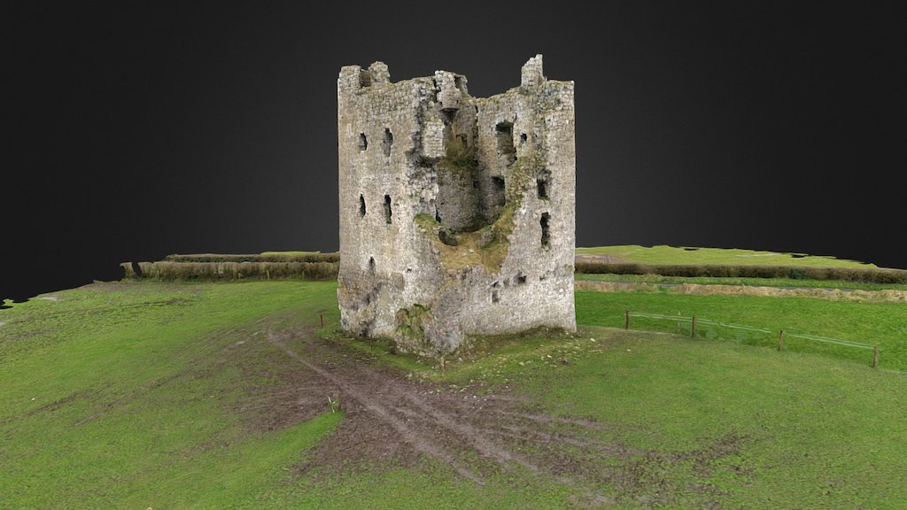 Rattin Castle, Kinnegad, County Westmeath. 3D model by Ian McAuley