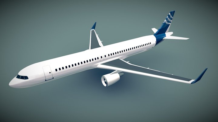 airbus A320-100 jetliner 3D Model