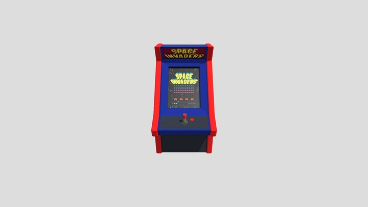 Space invaders arcade machine 3D Model