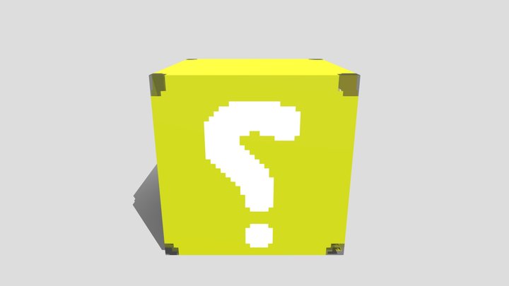Voxel Lucky Block 3D Model