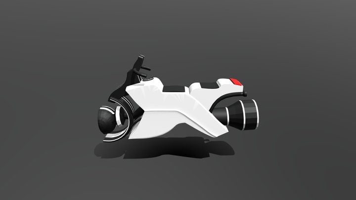 Sci Fi Motorcycle 3D Model