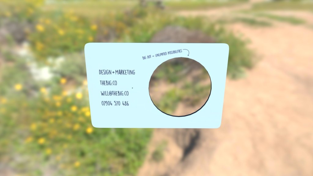 Big Dot Card — Sketchfab embed 3D viewer