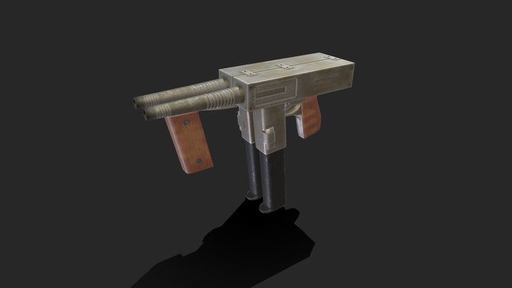 SerLea Ace - Double barrel SMG 3D Model