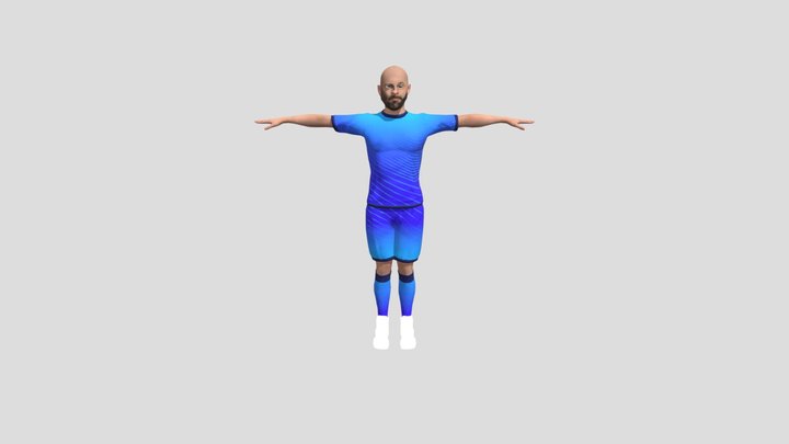 Tim The Bald Head Face Rig 3D Model