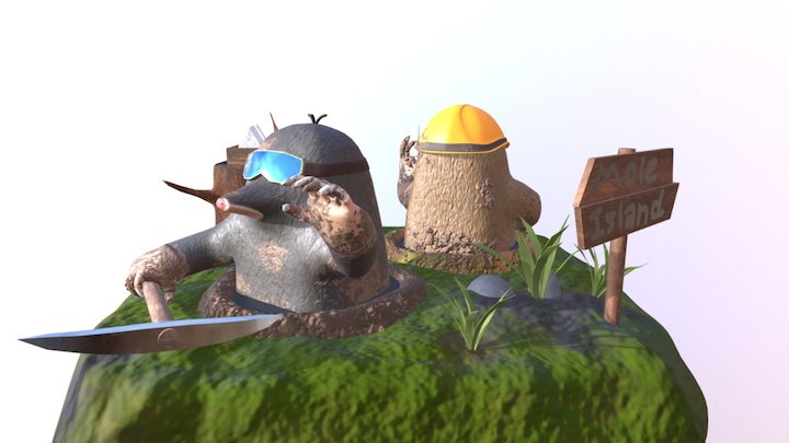 Moles 3D Model