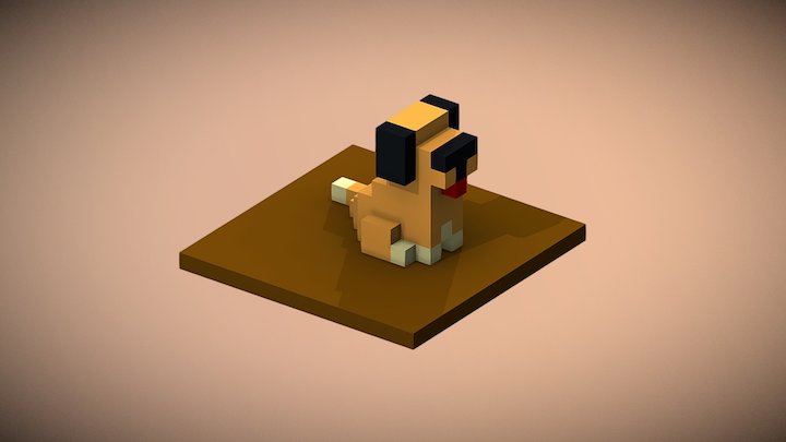Toy Art 3D Mockup - Dog 3D Model