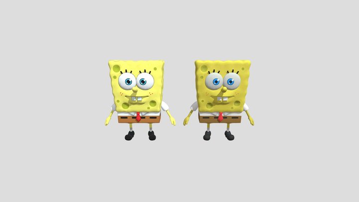Fortnite SpongeBob SquarePants (Both Variants) 3D Model