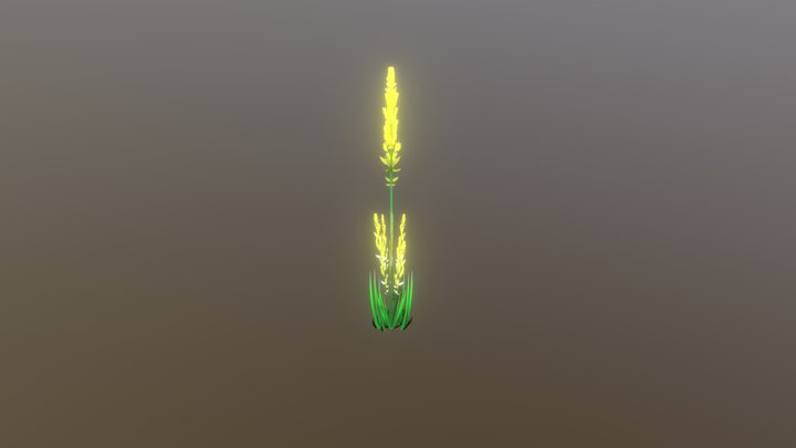 Low Poly Stylized Fountain Grass – Modello 3D gratuito STL
