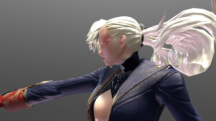 swordswoman 3D Model