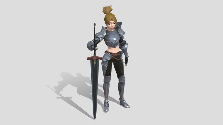 Female Knight Fiona 3D Model