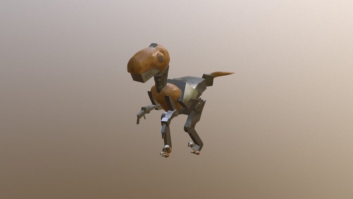 Robo Raptor Idle 3D Model