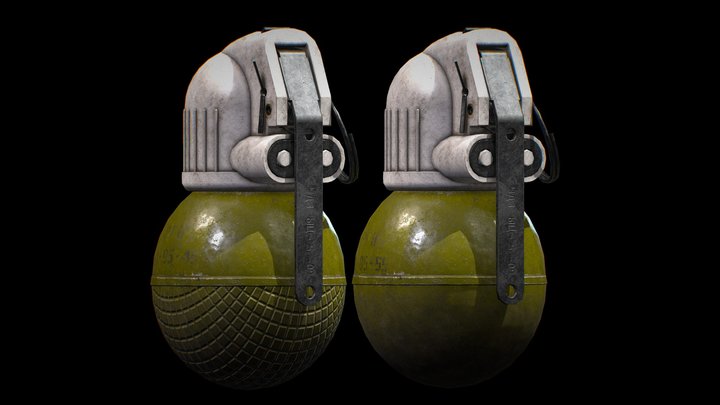 RGO (+RGN) Grenades Lowpoly Gameready Models – Modello 3D gratuito STL