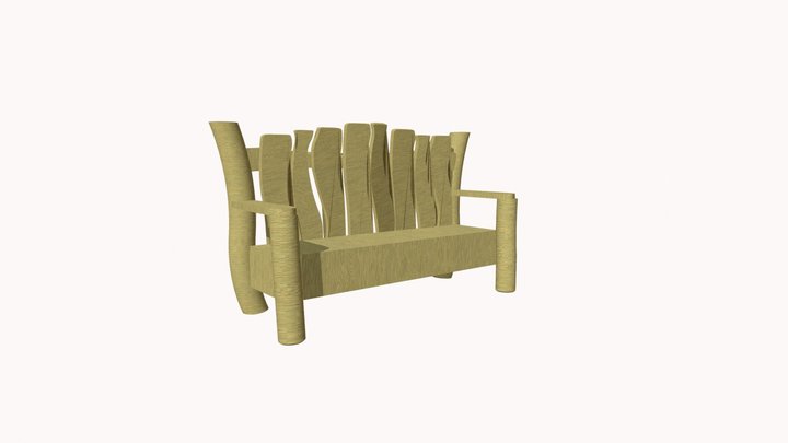 Robinia Bench 3D Model