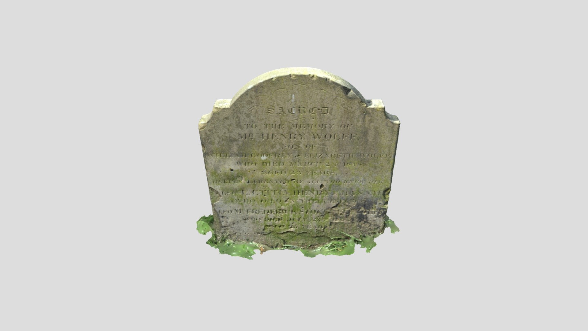 Headstone in Old St Pancras churchyard - 3D model by uenia [dc46ba7 ...