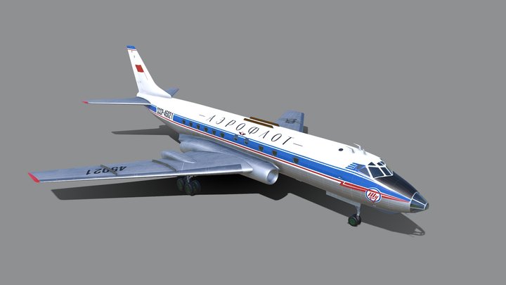 Tupolev Tu-124 3D Model