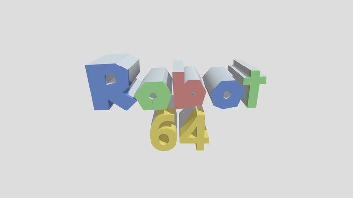 Robot 64 Logo 3D Model