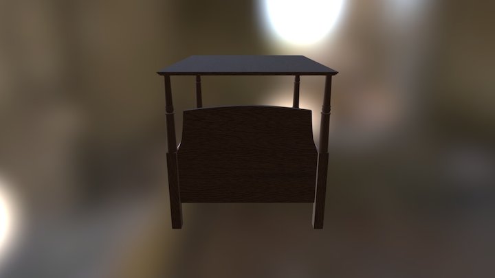 Four-Poster Bed 3D Model