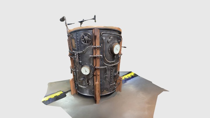 Steampunk podium 3D Model