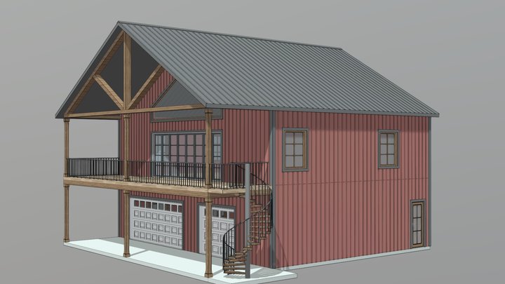 Barndominium House 043 3D Model