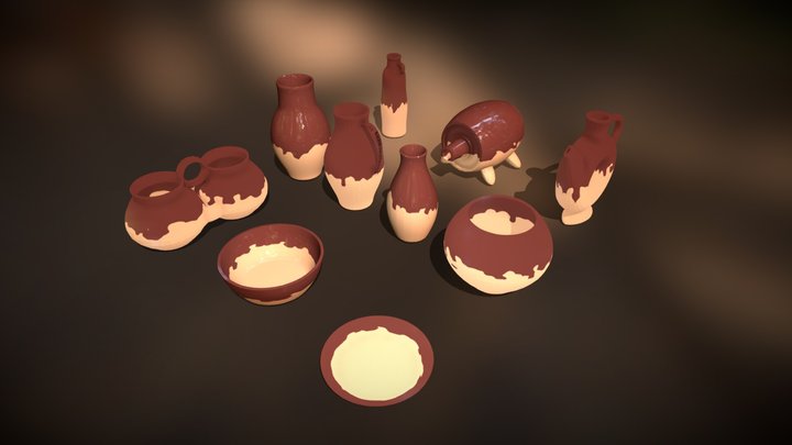 Traditional Ukrainian Pottery 3D Model