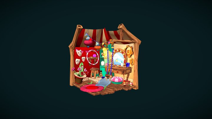 DAE Crib - "Pierrot’s Playtime Prep" 3D Model