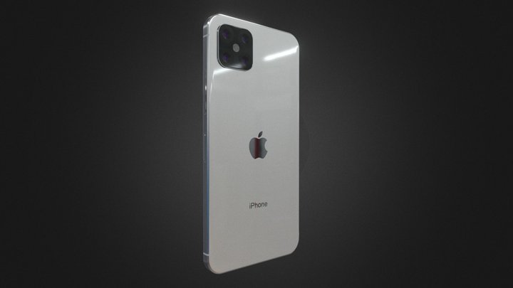 iPhone 12 Concept Mockup - White 3D Model